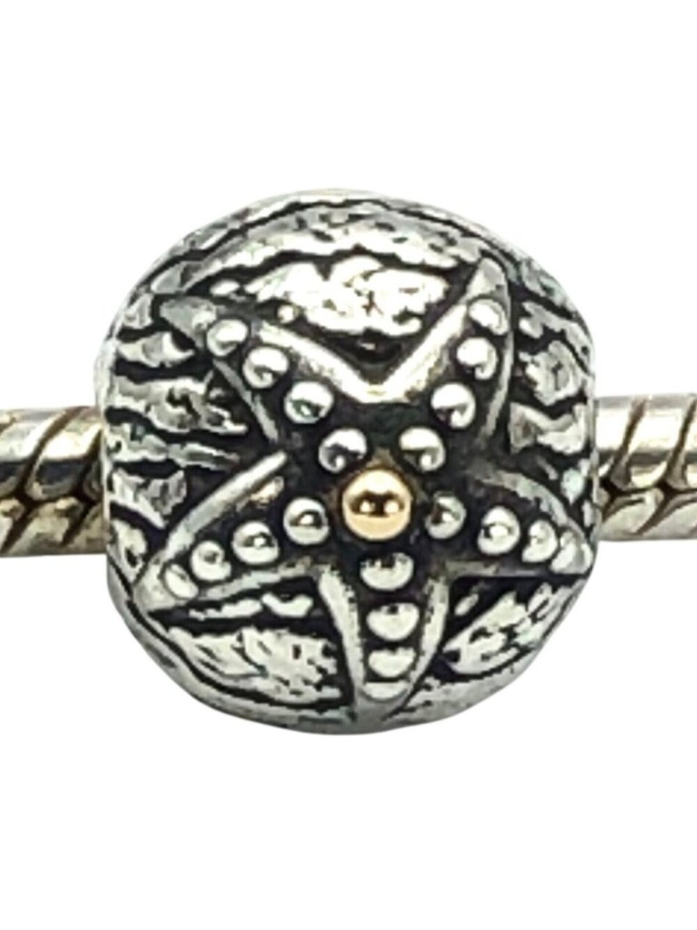 Pandora Starfish Clip Sterling Silver with 14K Gold Nautical Charm